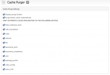 Settings page